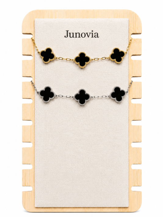 Midnight Clover Bracelet