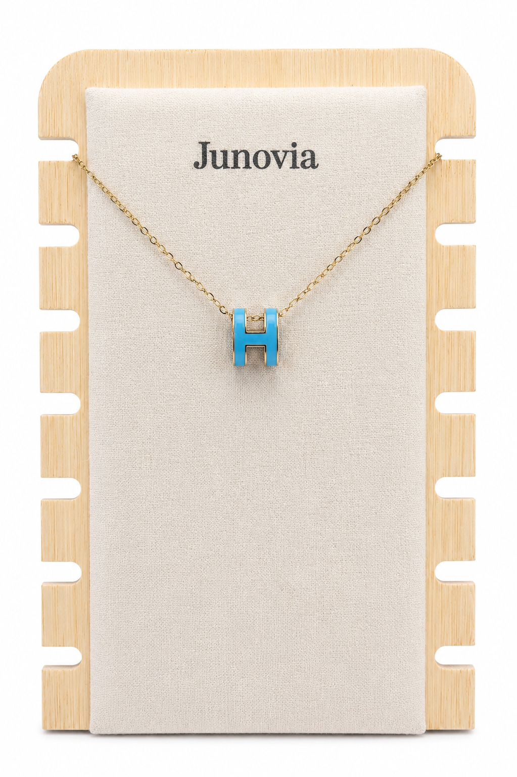 Aqua H Necklace