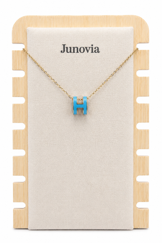 Aqua H Necklace