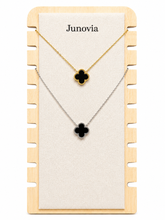 Midnight Clover Necklace