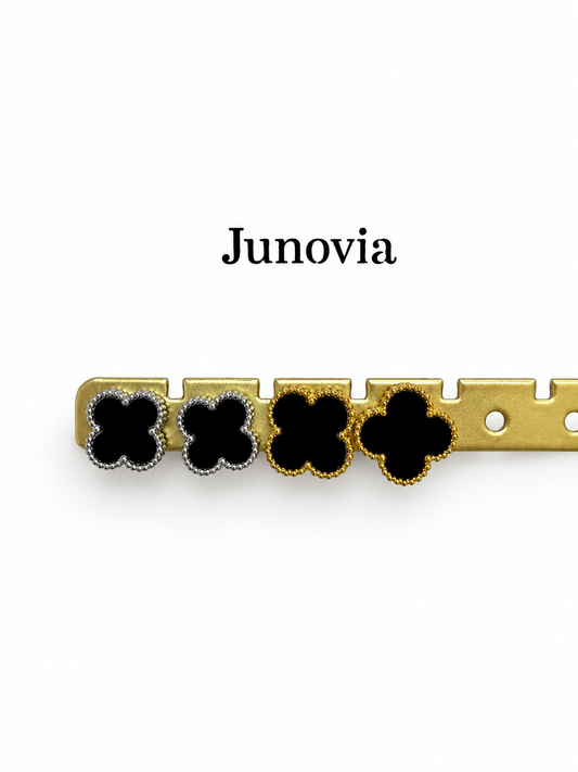 Midnight Clover Earrings