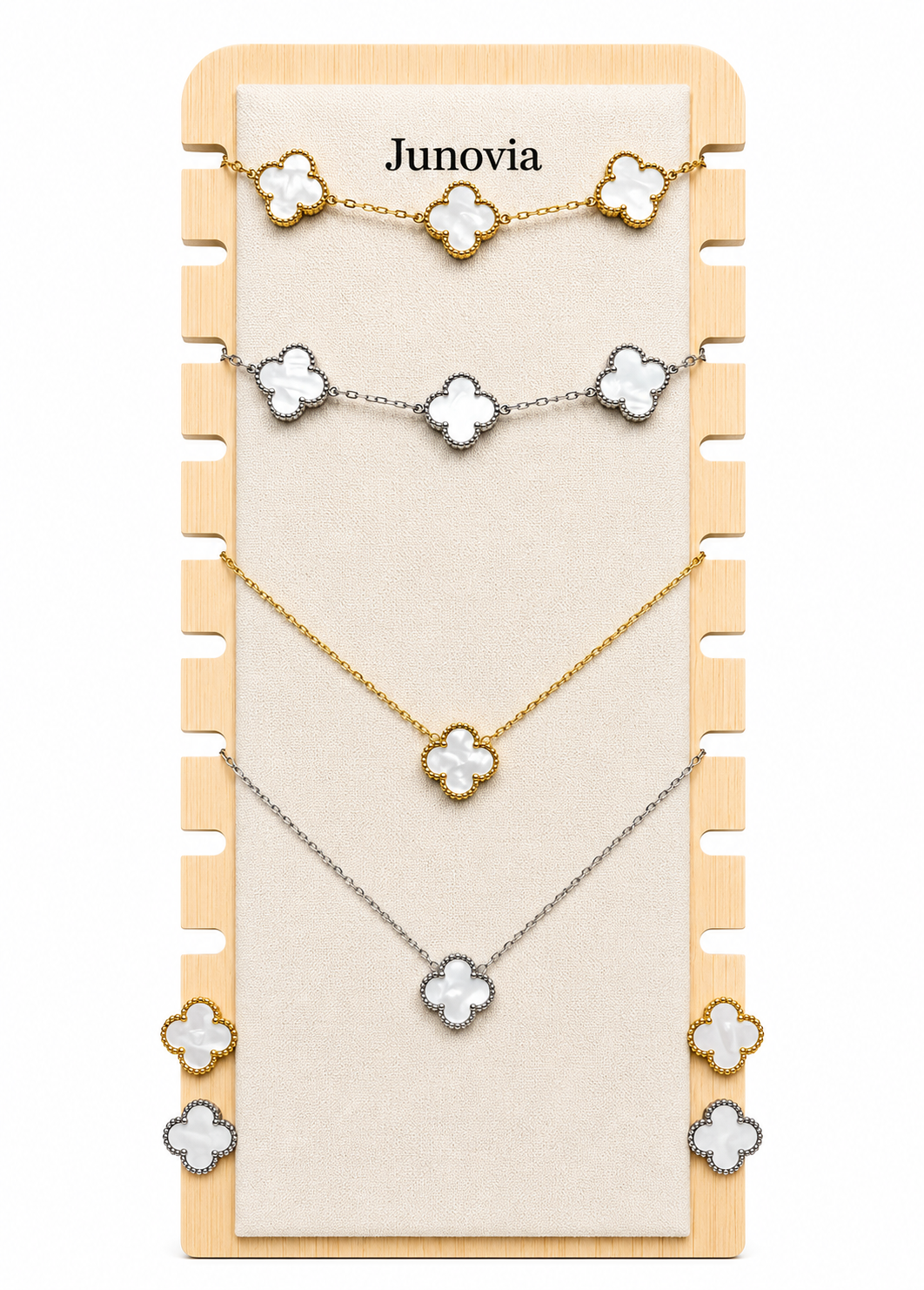 Ivory Clover Jewellery Set