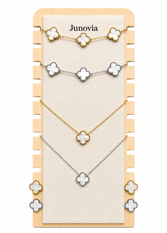 Ivory Clover Jewellery Set